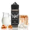 KINGS CREST DUCHESS RESERVE 120ML e-liquid junto a un pastel de tres leches, malvaviscos y caramelo de mantequilla."