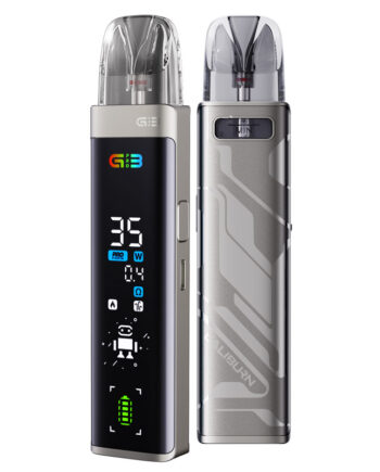 UWELL CALIBURN G3 PRO POD SYSTEM KIT con pantalla completa, cartuchos CALIBURN G3 de 3ML-0.4ohm y potencia ajustable de 35W.